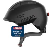 Abus, Casco per Bambini ABUS Smiley 3.0 ACE LED Casco da Ciclista per Bambini Piccoli con Vestibilità Avvolgente e Spazio per una Treccia, per Ragazze e Ragazzi
