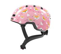 ABUS Casco per bambini Skurb Kid - robusto casco da bici in look skater con spazio il codino e una varietà di disegni ragazze ragazzi rosa volpi, taglia S