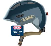 ABUS casco per bambini Smiley 3.0 ACE LED - casco da bici con luce - vestibilità profonda e spazio per il codino - per bambine e bambini