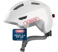 ABUS casco per bambini Smiley 3.0 ACE LED - casco da bici con luce - vestibilità profonda e spazio per il codino - per bambine e bambini