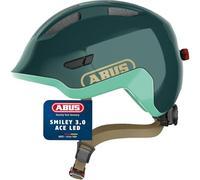 ABUS Casco per bambini Smiley 3.0 ACE LED - casco da bici con luce - vestibilità profonda e spazio per la coda di cavallo - per bambine e bambini