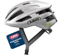Abus, Casco per bici da corsa ABUS PowerDome MIPS, casco da bici leggero con sistema di ventilazione avanzato e protezione contro gli impatti, Made in Italy, per uomo e donna, argento, taglia L