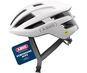 Abus, Casco per bici da corsa ABUS PowerDome MIPS, casco da bici leggero con sistema di ventilazione avanzato e protezione contro gli impatti, Made in Italy, per uomo e donna, bianco, taglia L
