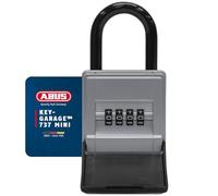 ABUS Cassetta Chiavi KeyGarage 737 Mini - Codice Numerico, Nero-Argento | Archetto in plastica per fissaggio su porte e ringhiere, capienza 8 chiavi, dimensioni 65x150x40 mm, peso 484 g