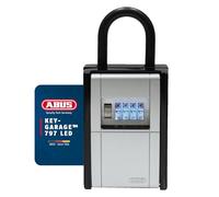 ABUS Cassetta Portachiavi KeyGarage 797 LED - Codice Numerico, Nero-Argento | Arco rivestito per fissaggio su maniglie e ringhiere - spazio per 20 chiavi - dimensioni 84x180x44 mm, peso 843 g