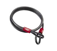 ABUS Cavo ad anello Cobra 10/200 - cavo in acciaio rivestito plastica lunghezza 2 m, spessore 10 mm sicurezza per accessori di biciclette e moto Nero, 200 cm