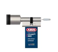 ABUS Cilindro intelligente per porta CYLOX One, apertura senza chiave con smartphone e altri accessori, serratura con protezione antiforatura, apertura tramite pomello esterno, con chiave interna,