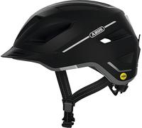 ABUS city helmet Pedelec 2.0 MIPS - casco da bici con luce posteriore, visiera, parapioggia e protezione dagli impatti per uomo donna nero opaco, taglia L