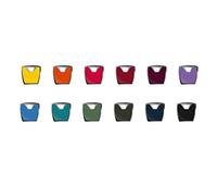 Abus - Clip design per XP20S, 12 colori assortiti, 1 Set, orange, 1