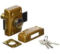 Abus CLK CB 40 B C - Serratura classica a cilindro con pulsante, 40 mm, colore: Bronzo