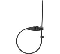 ABUS Combiflex TravelGuard - serratura per il fissaggio di caschi, passeggini, sci e bagagli cavo lungo 45 cm con codice combinazione nero