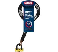 ABUS Combinazione lucchetto e catena - Granit Power XS 67/105HB50 + 12KS120 anello nero - Lucchetto per moto con livello di sicurezza 16 - Giallo