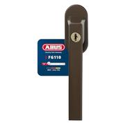 Abus Fg110 Maniglia con Blocco Antifurto, Serratura a Spinta con Cilindro per Finestre, Chiave Maestra, Livello di Sicurezza: 2, 59222, Marrone