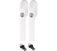 Abus FG300 Bloccabile Maniglia Finestra, Bianco, Im Set 2 Pezzi Tutte Chiusure Uguali con Totale 4 Chiave