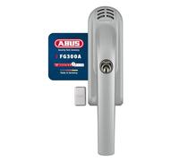 Abus Fg300A Al0125 Maniglia con Blocco, Serratura a Spinta con Cilindro, Chiusura a Chiave Maestra e Allarme Integrato, Livello di Sicurezza: 7, 71904, Argento