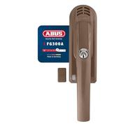 Abus Fg300A Al0145 Maniglia con Blocco, Serratura a Spinta con Cilindro, Chiusura a Chiave Maestra e Allarme Integrato, Livello di Sicurezza: 7, 71896, Marrone