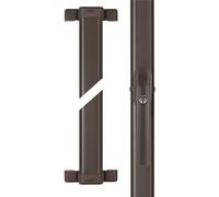 Abus Fos550 Al0125 Spranga con Blocco, Serratura a Spinta con Cilindro per Finestre, Chiave Maestra, Livello di Sicurezza: 10, 31792, Marrone