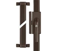 Abus Fos650 Spranga con Blocco, Serratura a Spinta con Cilindro per Finestre, Serratura Multipla, Livello di Sicurezza: 10, 73013, Marrone