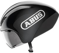 ABUS Gamechanger TT 1.1 - Casco da bicicletta aerodinamico per guida sportiva - Triathlon, guida temporale e ciclismo in treno, per uomo e donna, taglia M, colore nero