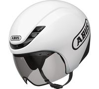 ABUS Gamechanger TT 1.1, Casco da Bicicletta Unisex Adulto, Bianco (Shiny White), L (59-61 cm)