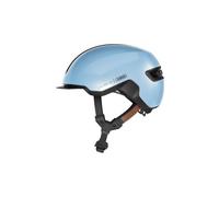 Casco urban ABUS HUD-Y - luce posteriore a LED magnetica e ricaricabile con chiusura magnetica - casco da bici alla moda per l'uso quotidiano - per uomo e donna - blu, taglia L