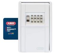 ABUS KeyGarage 787 Cassetta Portachiavi a Parete - Codice, Bianco | Corpo in metallo, sportello in pressofusione di zinco - per fino a 20 chiavi o 14 card - 84x120x42 mm