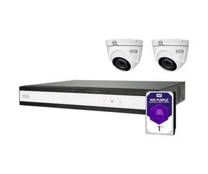 ABUS Kit completo di videosorveglianza con videoregistratore ibrido e 2 telecamere Mini Dome analogiche