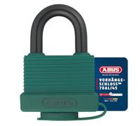ABUS Lucchetto 70AL/45 in Alluminio - Resistente alle Intemperie, Verde | Livello di sicurezza 5, cilindro a perni di precisione, doppio bloccaggio, ideale per outdoor, boschi e giardini