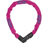 ABUS Lucchetto a catena Tresor 1385/75 Neon - lucchetto combinazione in acciaio temprato quadrata spessa 6 mm livello di sicurezza 75 cm Rosa