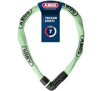 ABUS Lucchetto a catena Tresor 6807C - Lucchetto con combinazione a 360°, catena in acciaio spessa 7 mm, codice numerico a 4 cifre - Lucchetto per biciclette - Lunghezza 110 cm, verde
