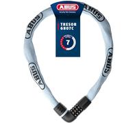 ABUS Lucchetto a catena Tresor 6807C - Lucchetto con combinazione numerica con perni a 360°, catena in acciaio spessa 7 mm, codice numerico a 4 cifre - Lucchetto per biciclette - Lunghezza 110 cm, blu