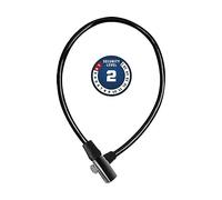 ABUS 4408K Lucchetto a Cavo - Cavo in Acciaio con Rivestimento in Plastica - Lucchetto per Bici con Livello di Sicurezza ABUS 2 - Colore Nero