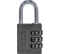 ABUS Lucchetto a Combinazione 144/30 - Codice 3 Cifre, Titanium | Arco da 30 mm in acciaio, corpo in alluminio anodizzato, rulli numerici grandi senza chiave, resistente alla corrosione