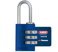 ABUS Lucchetto a combinazione 145/20 blu - Lucchetto per bagagli, armadietti e molto altro. - Lucchetto in alluminio - codice numerico regolabile individualmente - livello di sicurezza 3