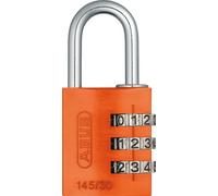 ABUS Lucchetto a combinazione 145/30 Arancione - Lucchetto per bagagli, armadietti e molto altro. - Lucchetto in alluminio - codice numerico regolabile individualmente - livello di sicurezza 3