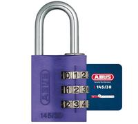 ABUS 466199-145/30_LILA Candado aluminio combinacion 30 mm 3 dígitos lila