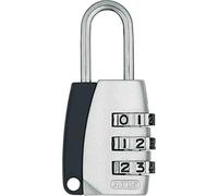 ABUS Lucchetto a Combinazione 155/20 - Corpo in Zinco, Livello 3 | Codice numerico a 3 cifre personalizzabile, senza chiave - ansa in acciaio - 25x54 mm - per valigie e armadietti