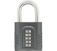 ABUS Lucchetto a combinazione 158/65 - lucchetto con alloggiamento in zinco pressofuso - con codice di combinazione regolabile individualmente - livello di sicurezza 8 - grigio scuro