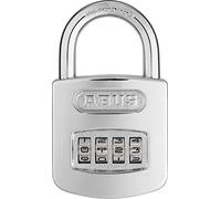 ABUS Lucchetto a combinazione 160/50 - Lucchetto con effetto cromato lucido - con codice numerico regolabile individualmente - 02987 - Livello di sicurezza ABUS 6 - Argento