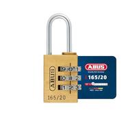 ABUS Lucchetto a Combinazione 165/20 - Codice Numerico, Ottone