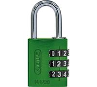 ABUS Lucchetto a combinazione con numeri grandi, verde, 30 mm