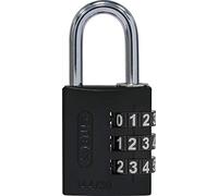 ABUS Lucchetto a combinazione in alluminio 144/30 nero con numeri grandi, 80797
