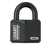 ABUS Lucchetto in granito 37/55#SZP per uso esterno - con scheda di sicurezza e chiave con luce LED - in acciaio speciale temprato - Livello di sicurezza ABUS 10 - Nero