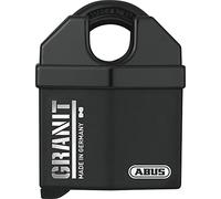 ABUS Lucchetto in granito 37/60#SZP per uso esterno - con scheda di sicurezza e chiave con luce LED - in acciaio speciale temprato - Livello di sicurezza ABUS 10 - Nero