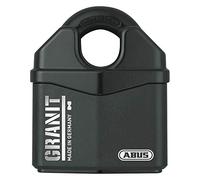 ABUS Lucchetto in granito 37RK/80 SZP Premium per le sollecitazioni più elevate, protezione da stiratura, livello di sicurezza 10, con 2 chiavi e scheda di sicurezza, nero, 79172, 80 mm