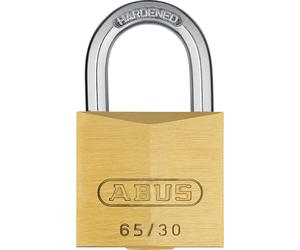 ABUS Lucchetto in Ottone 65/30 - Arco in Acciaio Temprato, Livello 4 | Corpo massiccio in ottone con rivestimento NANO PROTECT - uso interno ed esterno - 30 mm, 92 g, cilindro a perni