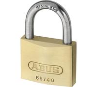 ABUS Lucchetto in Ottone 65IB/40 - Arco in Acciaio Inox, 40 mm | Alta sicurezza per uso interno ed esterno - Resistente alla corrosione e alle intemperie - Meccanismo affidabile