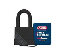 ABUS Lucchetto in Ottone 70/35 - Resistente alle Intemperie, Livello 4 | Corpo in ottone con cappuccio protettivo in gomma - canali di drenaggio - arco Ø 6,5 mm - 106 g - blocco automatico