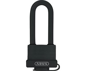 ABUS Lucchetto in Ottone 70/45HB63 con grillo Alto - Resistente alle intemperie - Corpo della Serratura in Ottone - Rivestimento in plastica Resistente agli Urti - Livello di Sicurezza 5