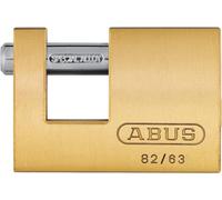 ABUS Lucchetto in ottone 82/63 - Lucchetto monoblocco per griglie a rullo, distributori automatici, contenitori e molto altro. - Bullone di bloccaggio in acciaio temprato - Livello di sicurezza 6